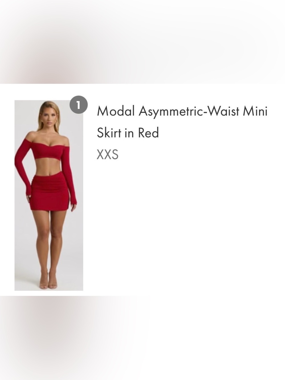 Oh Polly Red Skater Mini Skirt